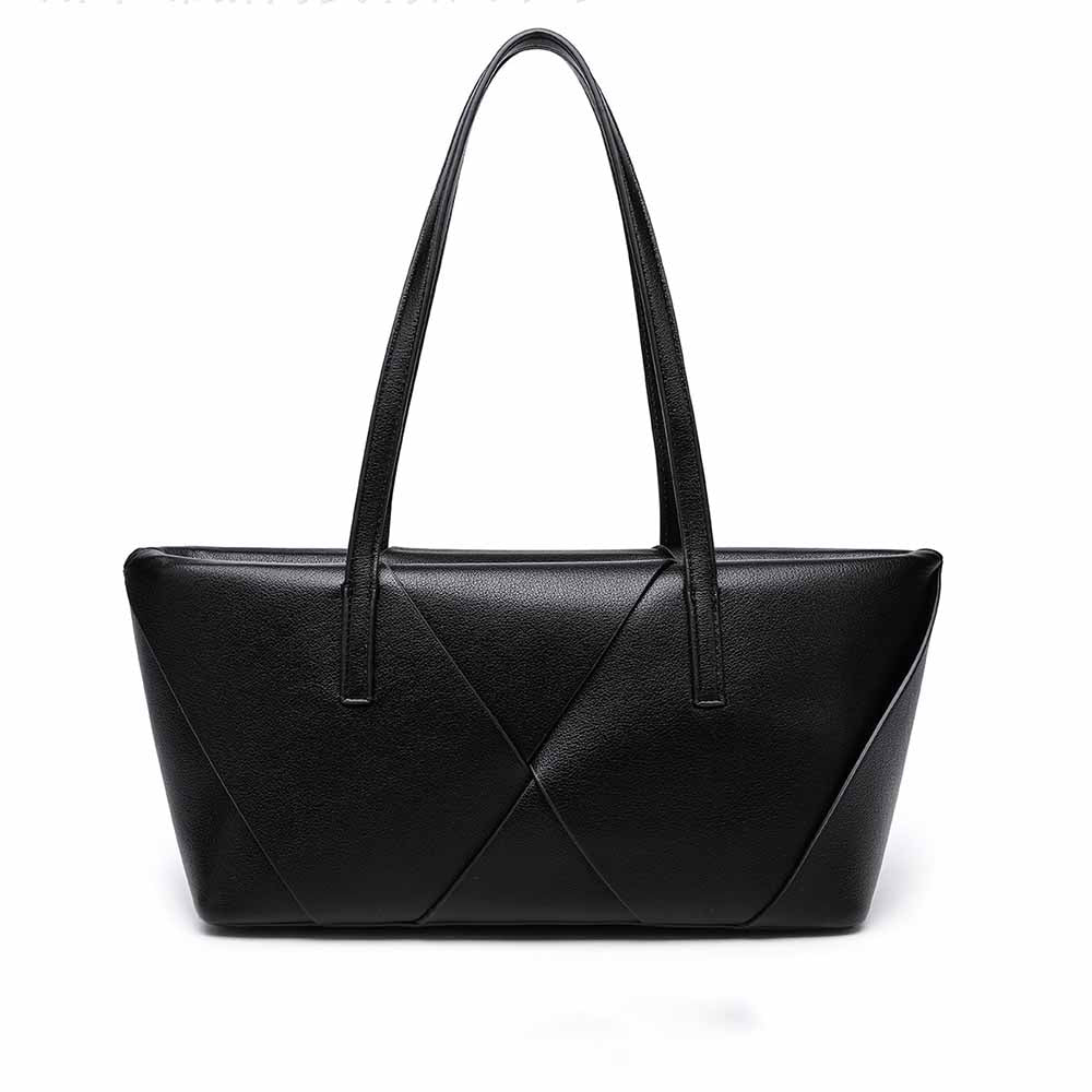 #347 Women's new stitching contrast shoulder bag large commuter handbag